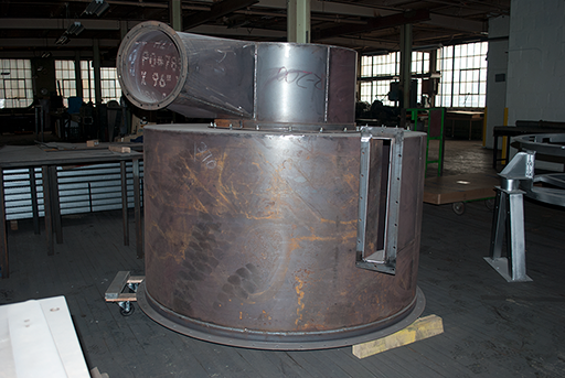 Metal fabrication top only before being painted/assembled
