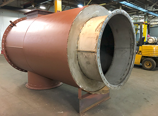 Painted scrubber pipe section