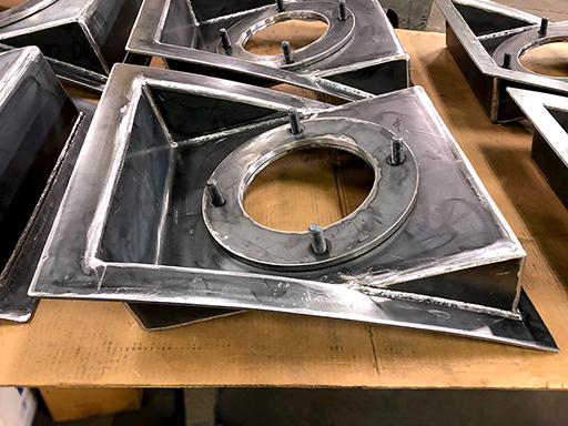 custom fabricated transition piece